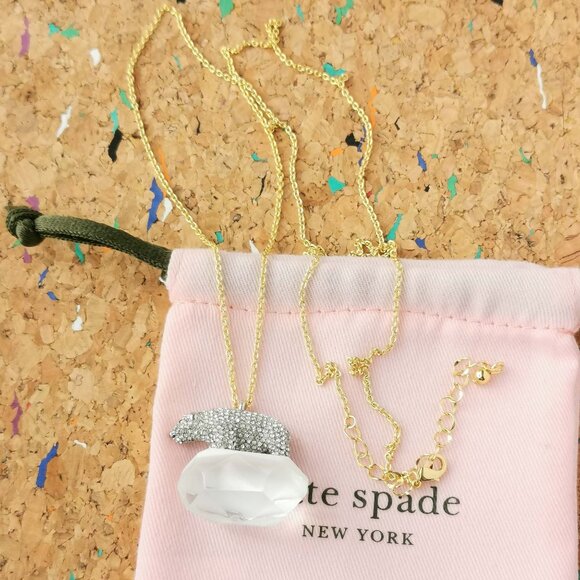 Kate Spade Cold Comforts Polar Bear Silver Long Necklace accessories - Picture 3 of 3